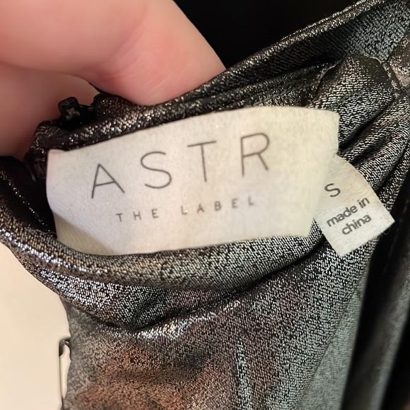 Spaghetti strap ASTR gun metal jumper. - Picture 7 of 7